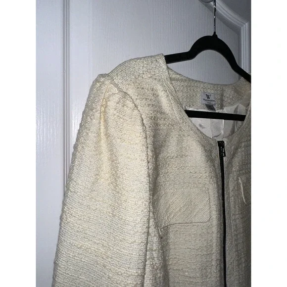 Worthington Tweed Jacket Cropped Puff Sleeve Size XXL - Picture 5 of 8